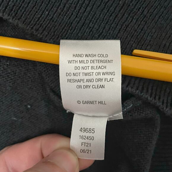 Garnet Hill Bellamy Batwing Pointelle Sweater Tanguis Cotton Baby Alpaca Large - Picture 7 of 11